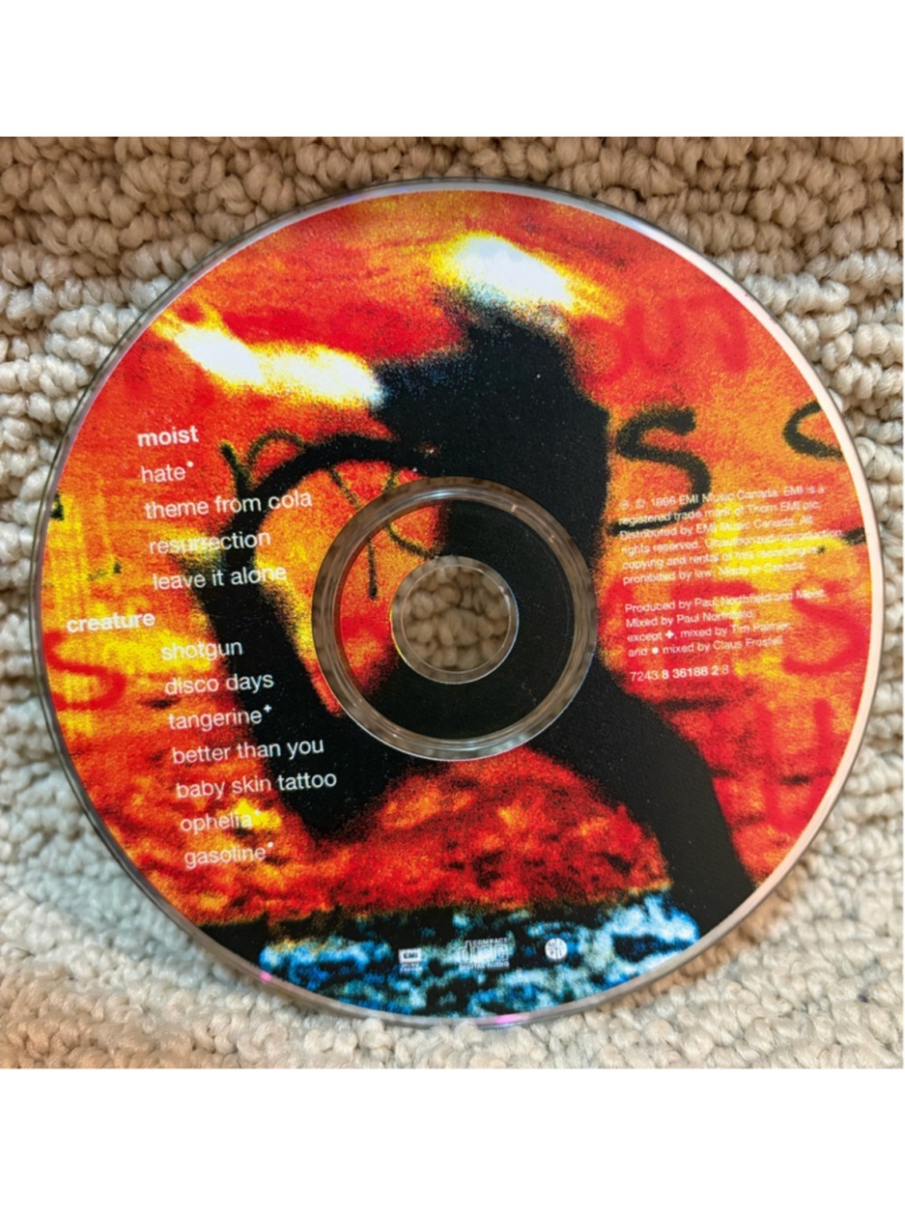 Moist Creature CD Album Red and Black